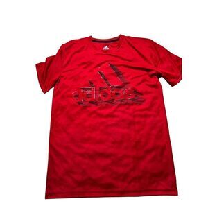 Adidas Boy's Dark Red Speed Lines Short Sleeve Tee T-Shirt Size Large NWT